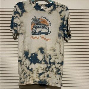 Bella Canvas Blue and Cream Tie-Dye Tee